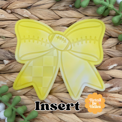 Blank Football Bow Insert Freshie Mold
