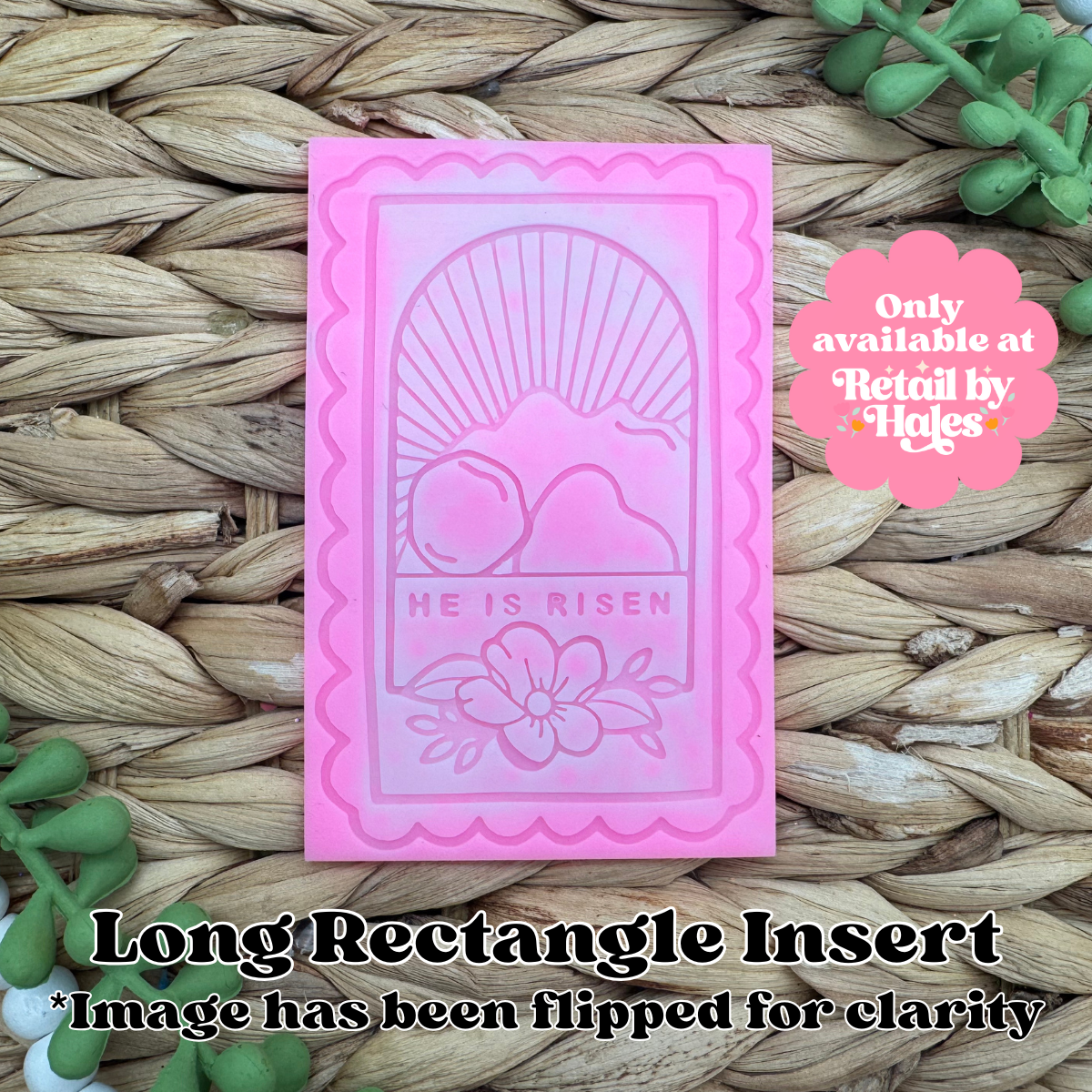 He is Risen LONG RECTANGLE Insert Freshie Mold