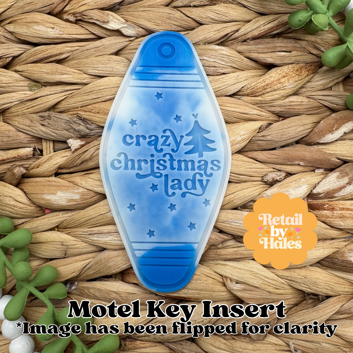 Crazy Christmas Lady Motel Key Insert Freshie Mold