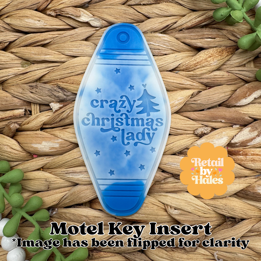 Crazy Christmas Lady Motel Key Insert Freshie Mold