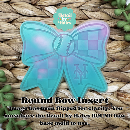 New York Mets Baseball Bow Insert Freshie Mold