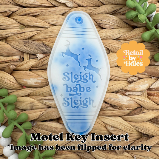 Sleigh Babe Sleigh Motel Key Insert Freshie Mold