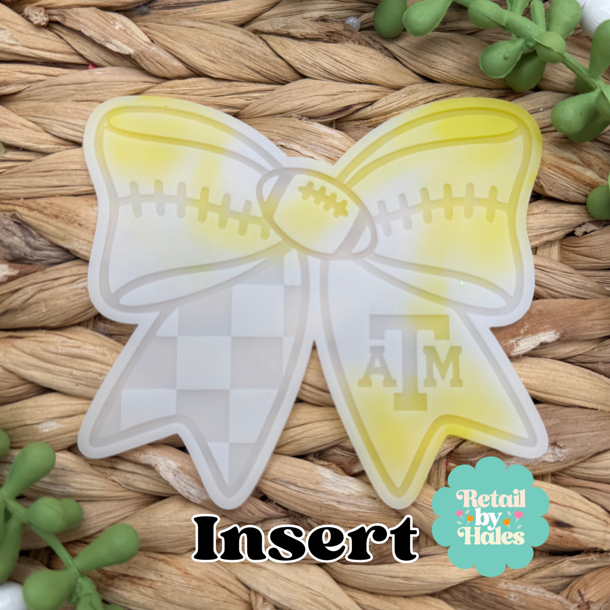 Texas ATM Football Bow Insert Freshie Mold