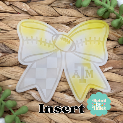 Texas ATM Football Bow Insert Freshie Mold
