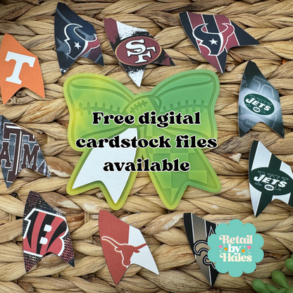 Saints Football Bow Insert Freshie Mold