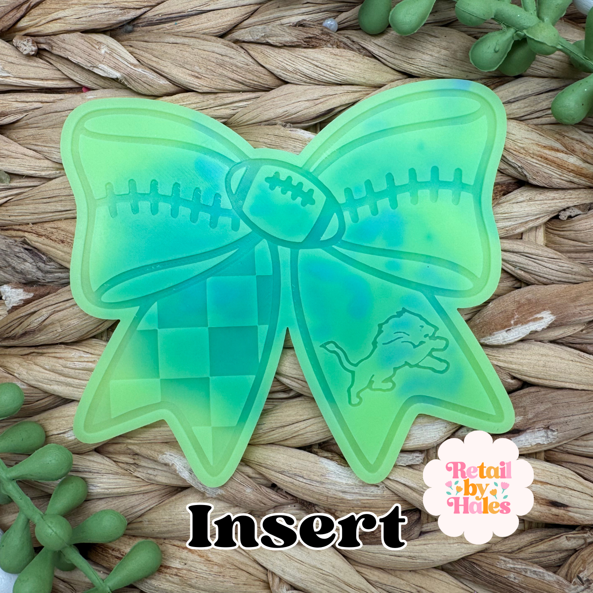 Detroit Lions Football Bow Insert Freshie Mold