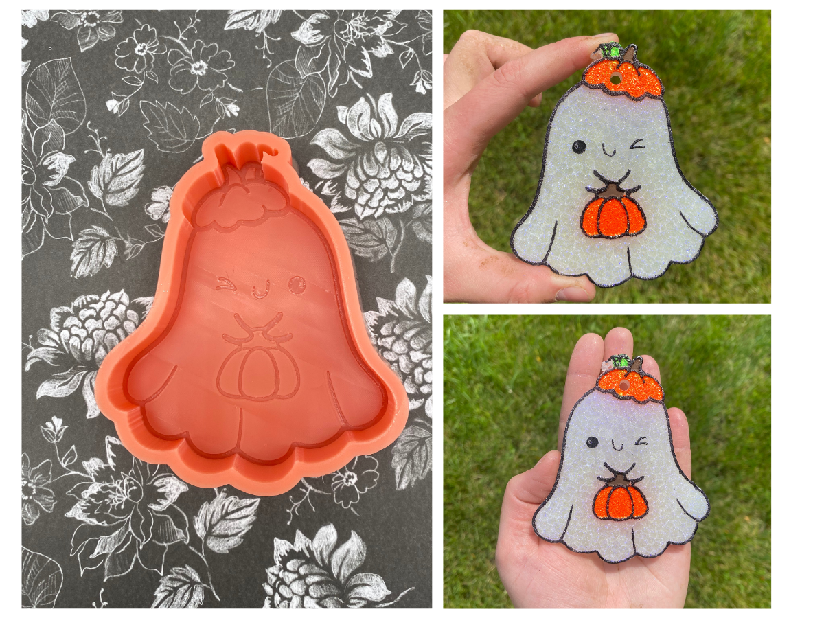 Ghost with Pumpkin Mold