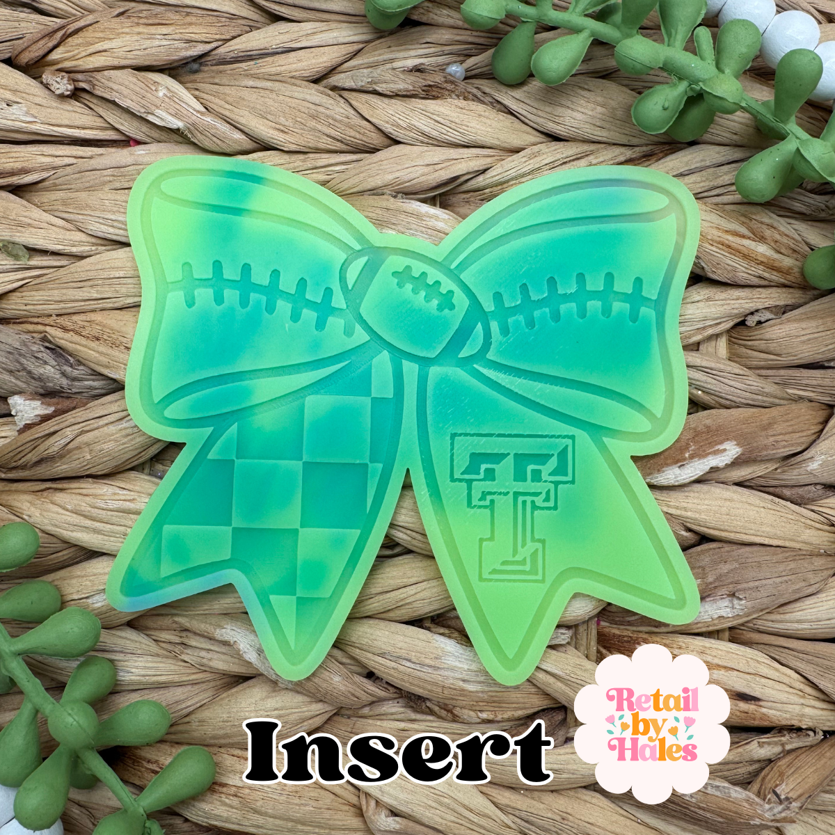 Texas Tech Football Bow Insert Freshie Mold