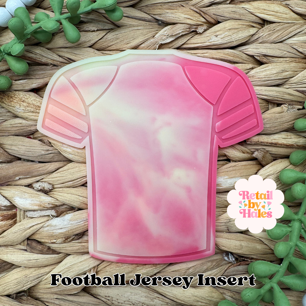 Blank Football Jersey Insert Freshie Mold