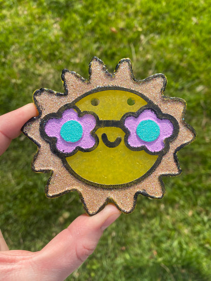 Sun with Flower Glasses Mold