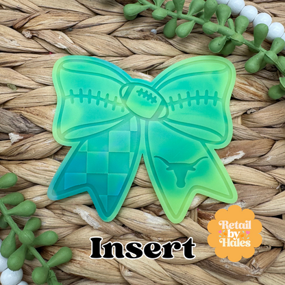 Texas Longhorn Football Bow Insert Freshie Mold