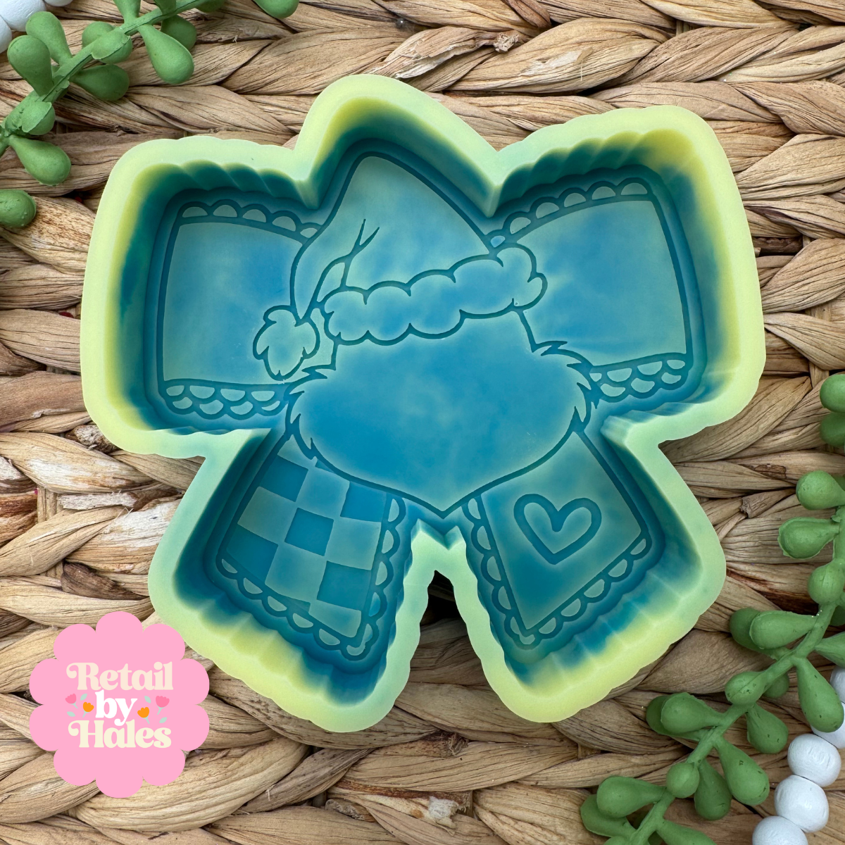 Grouch Bow with Blank Face Freshie Mold