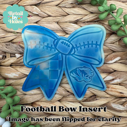 Tiger Football Bow Insert Freshie Mold
