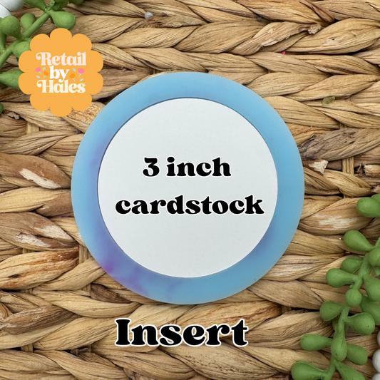 3 inch Cardstock Round Insert for Circle Freshie Mold