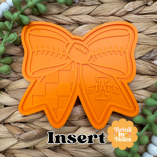 Iowa State Football Bow Insert Freshie Mold