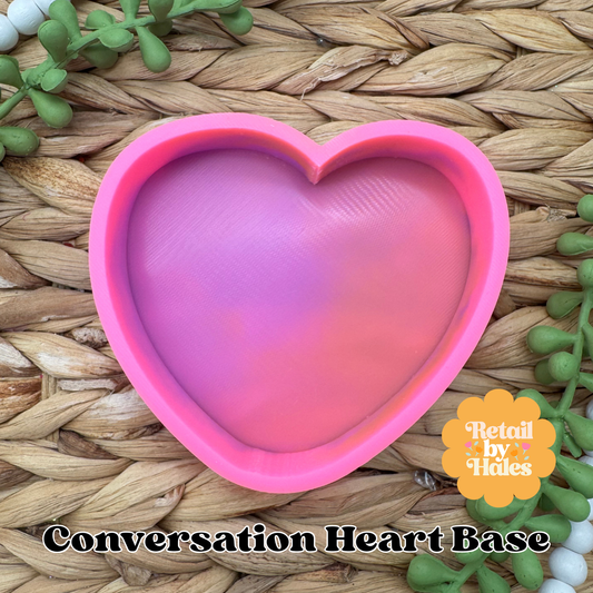 Conversation Heart Base for Inserts Freshie Mold