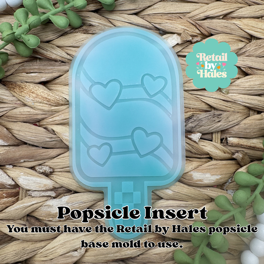 Hearts Popsicle Insert Freshie Mold