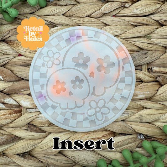 Skull Round Insert for Circle Freshie Mold