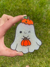 Load image into Gallery viewer, Ghost with Pumpkin Freshie
