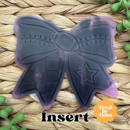 Dallas Cowboy Football Bow Insert Freshie Mold