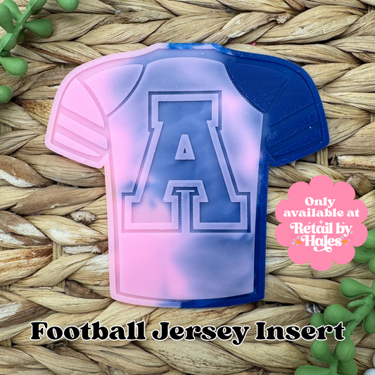 A Varsity Letter Football Jersey Insert Freshie Mold