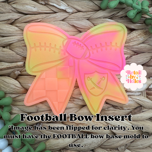 Las Vegas Raider Football Bow Insert Freshie Mold