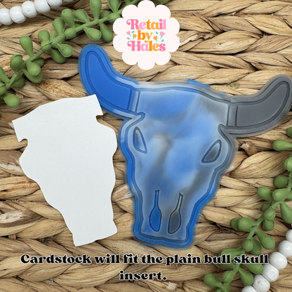 Plain Bull Skull INSERT Freshie Mold