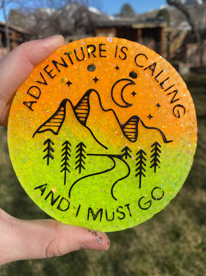 Adventure is Calling Camper Campfire Camping Freshie