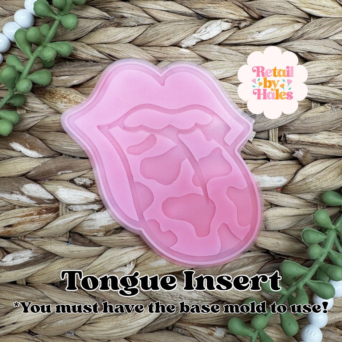 Cow Print Tongue INSERT Freshie Mold