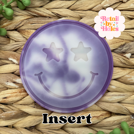 Star Eye Smile Round Insert for Circle Freshie Mold