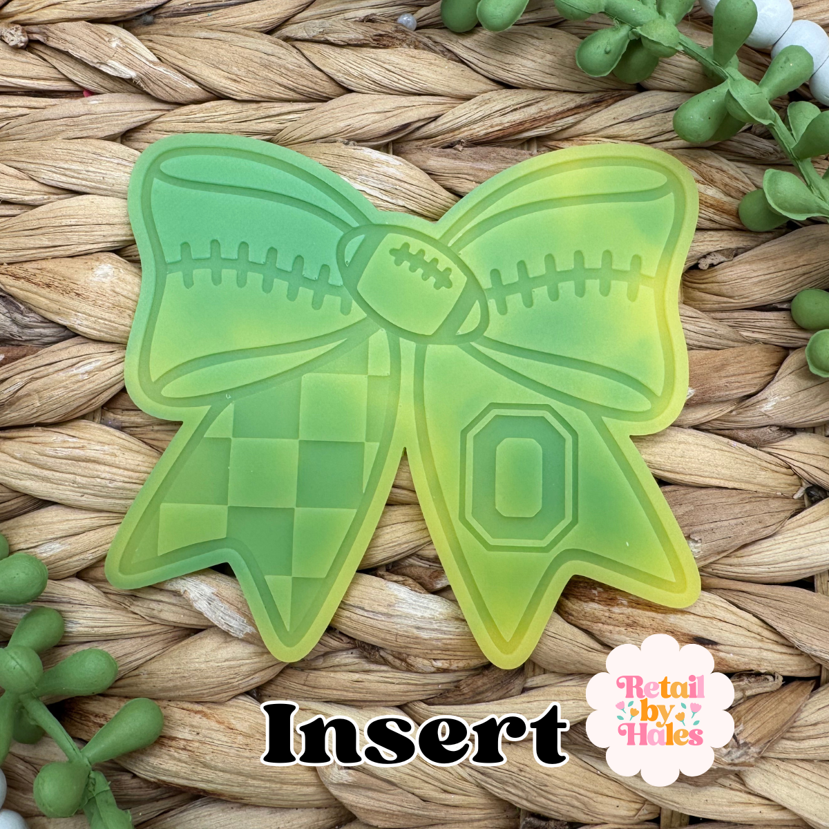 Ohio State Football Bow Insert Freshie Mold