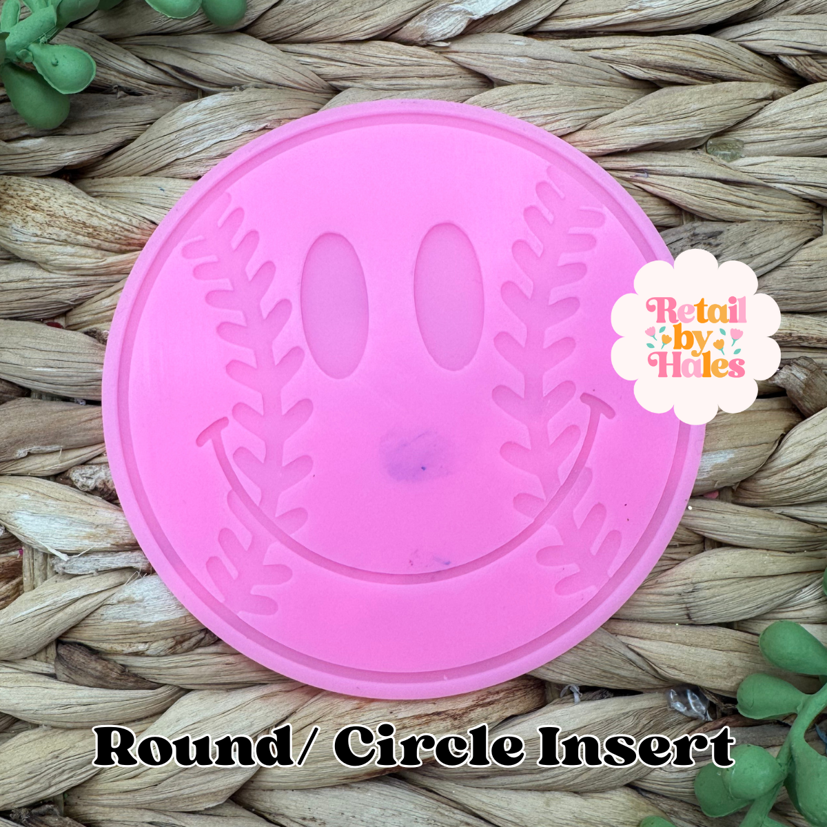 Baseball / Softball Smile Round Insert for Circle Freshie Mold