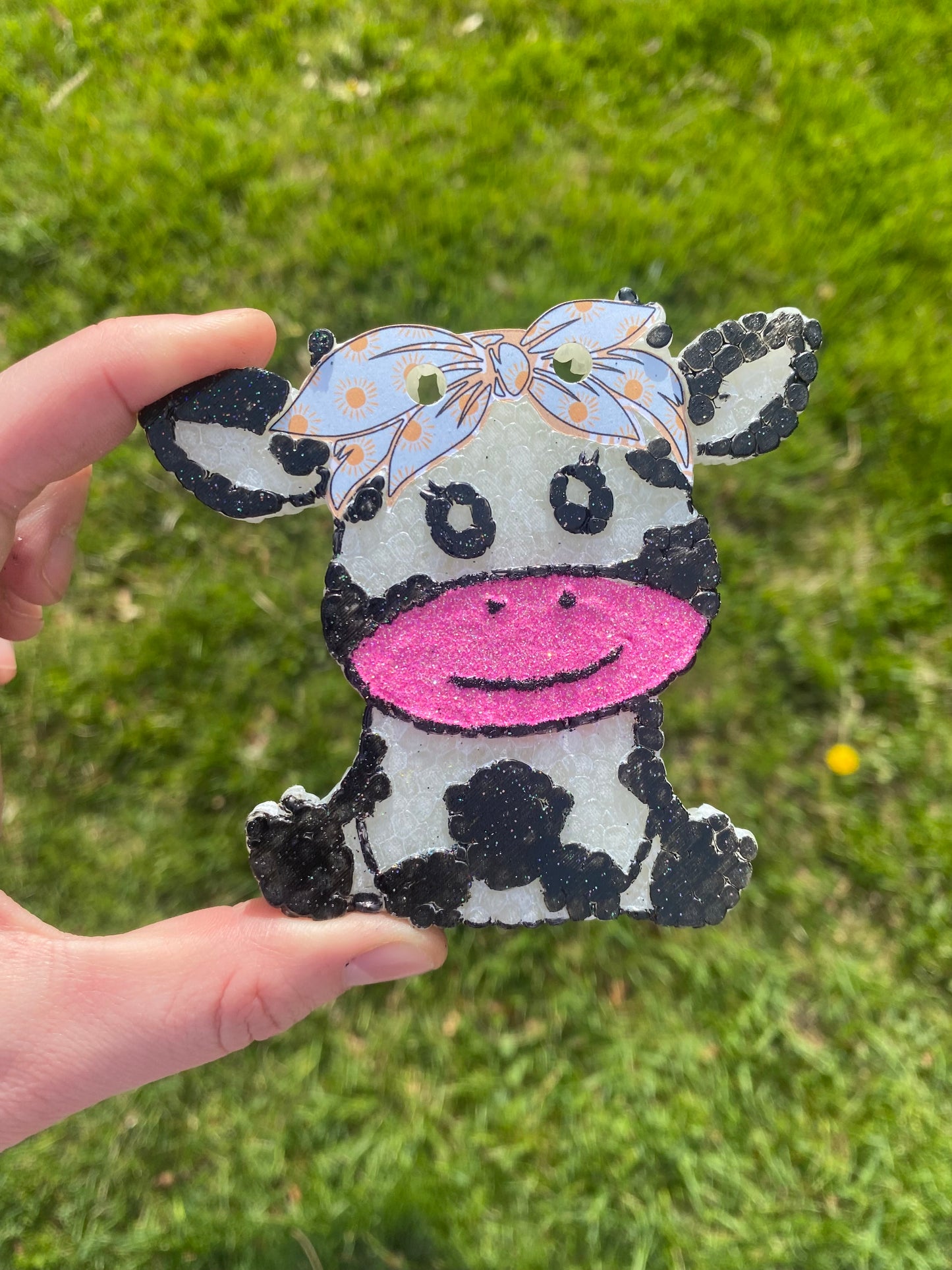 Cute Cow with Bow Freshie