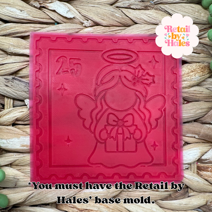 Angel Christmas Stamp Square INSERT Freshie Mold
