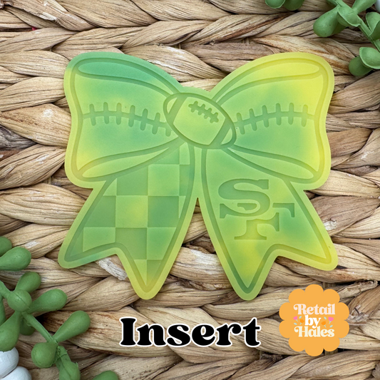 San Francisco Football Bow Insert Freshie Mold