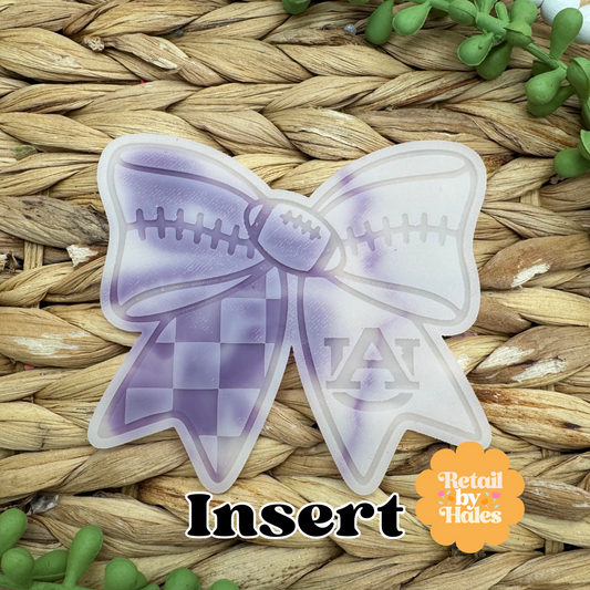 Auburn Football Bow Insert Freshie Mold