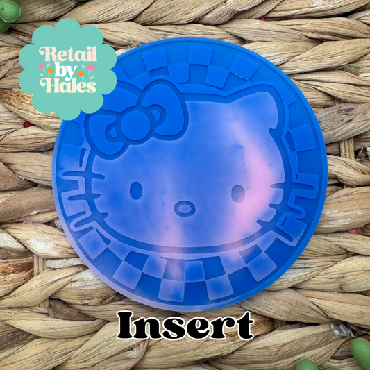 HK Kitty Round Insert for Circle Freshie Mold