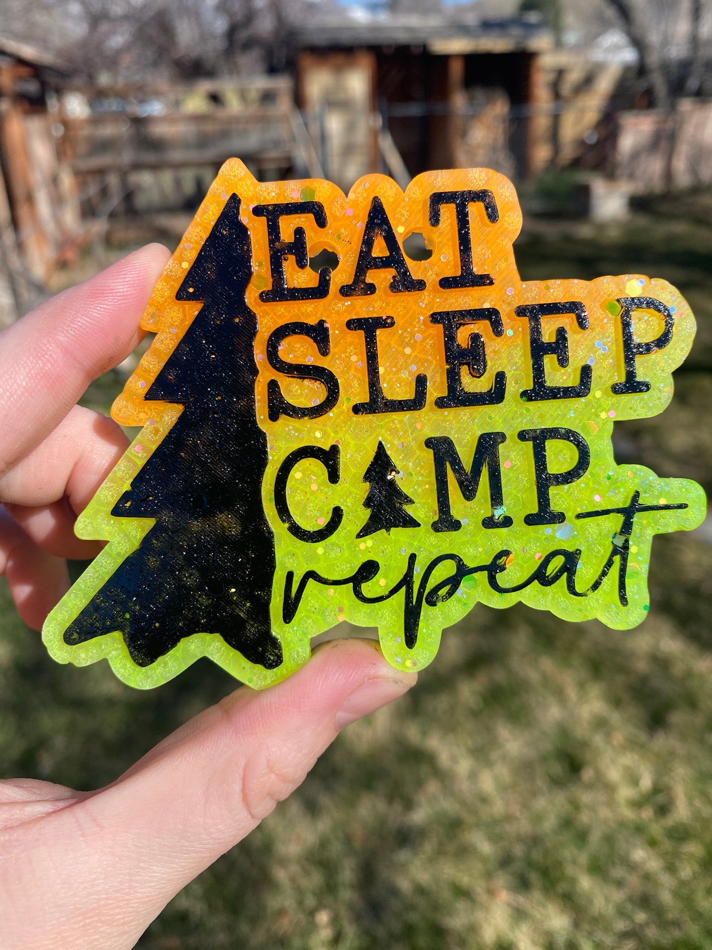 Eat Sleep Camp Repeat Camping Camper Campfire Freshie