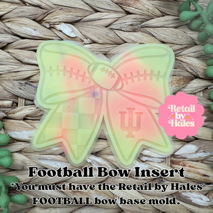Indiana Hoosiers Football Bow Insert Freshie Mold