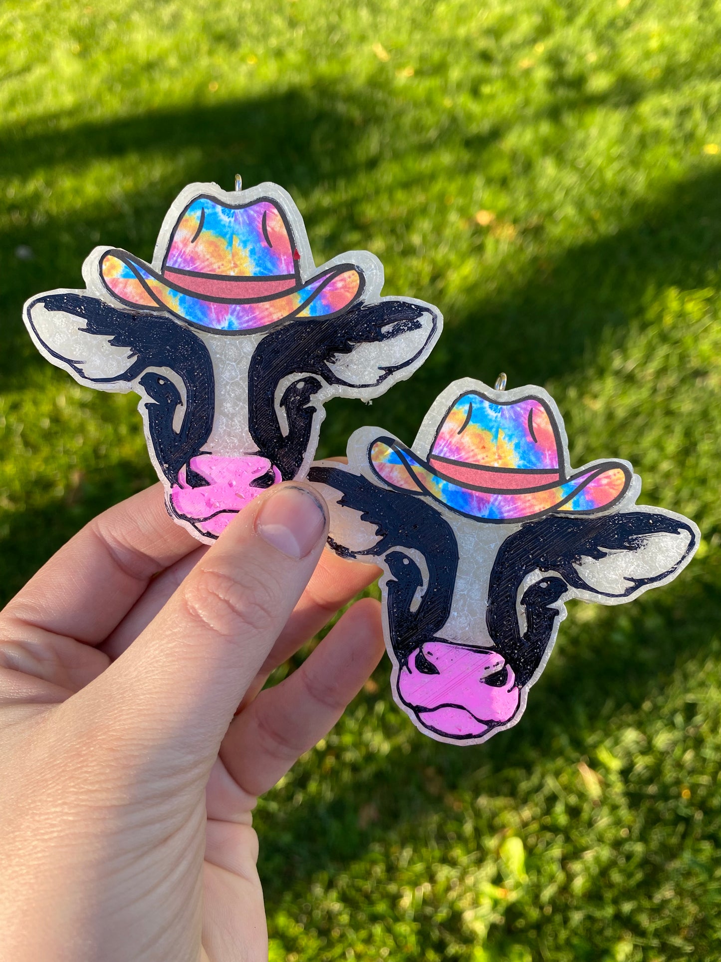 Cows with Cowboy Hat Vent Clip Freshie