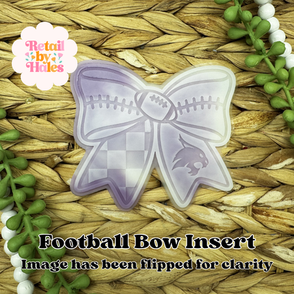 Texas State University Football Bow Insert Freshie Mold