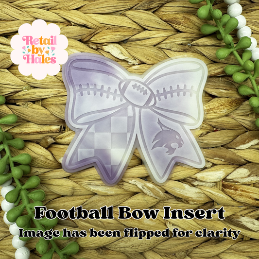 Texas State University Football Bow Insert Freshie Mold