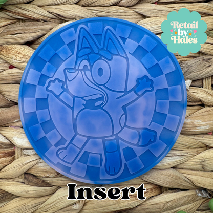 Blue Dog Round Insert for Circle Freshie Mold