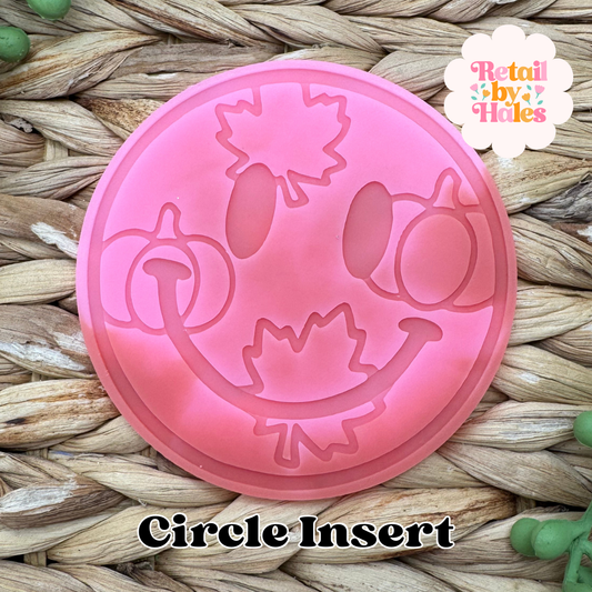 Leaves and Pumpkins Smile Round Insert for Circle Freshie Mold