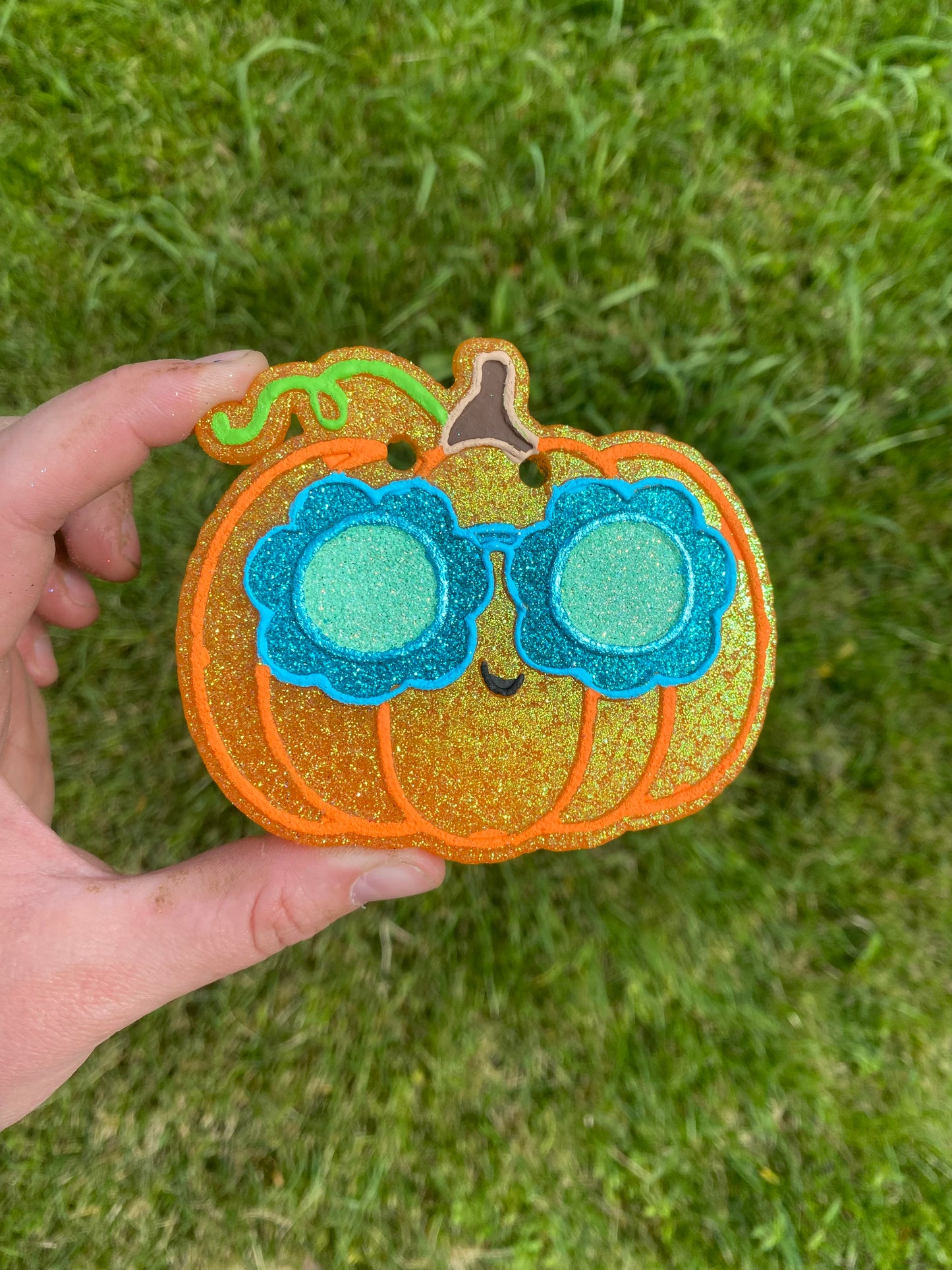 Pumpkin Flower Glasses Freshie