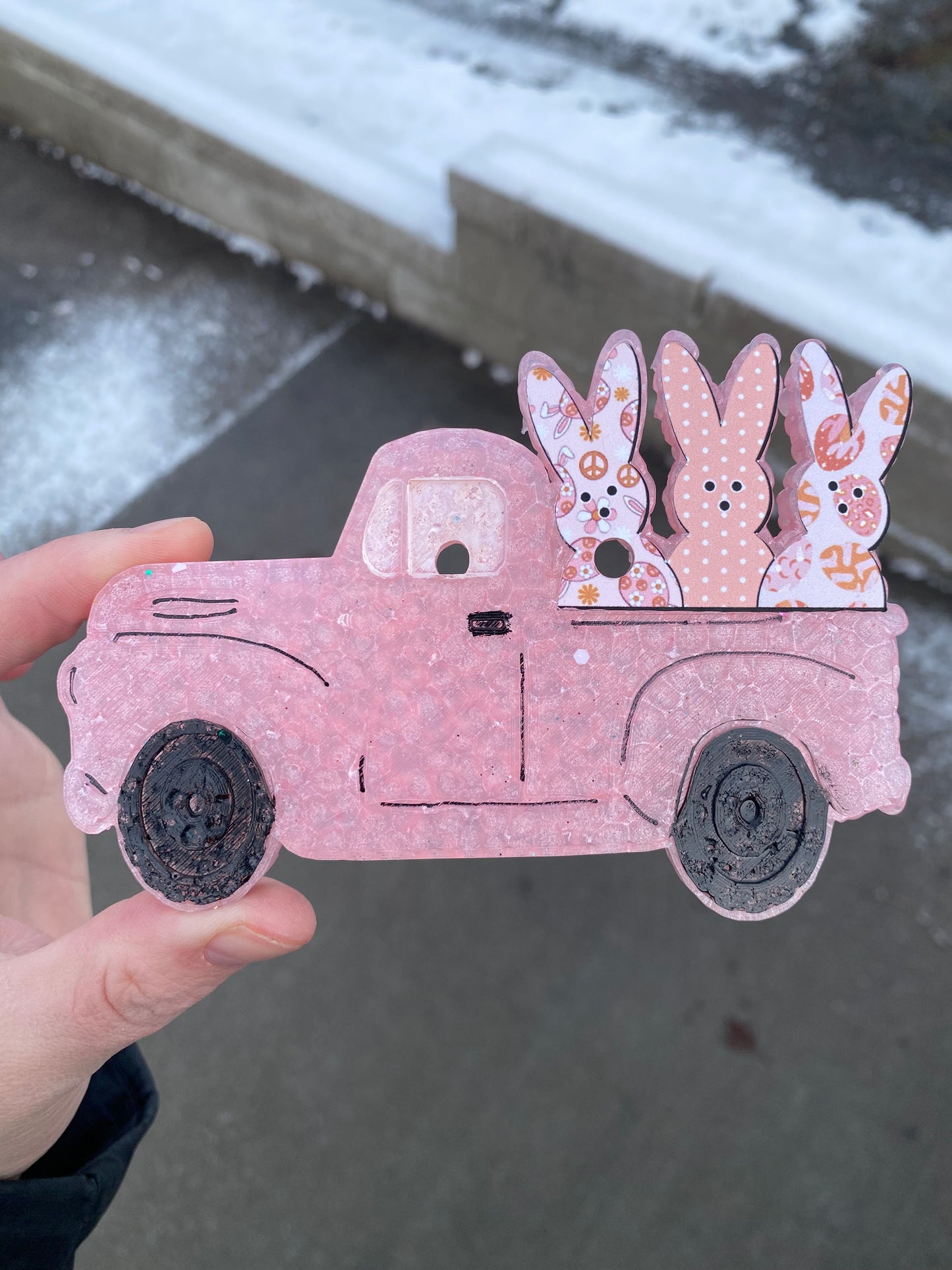 Peep Bunny Truck Freshie