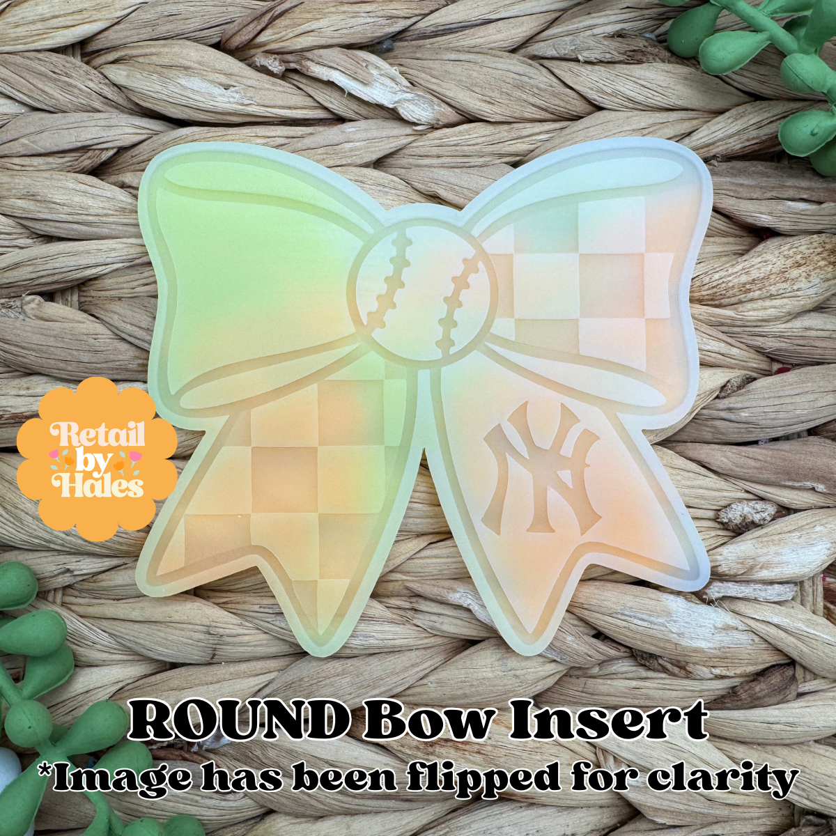 New York Yankees Baseball Bow Insert Freshie Mold