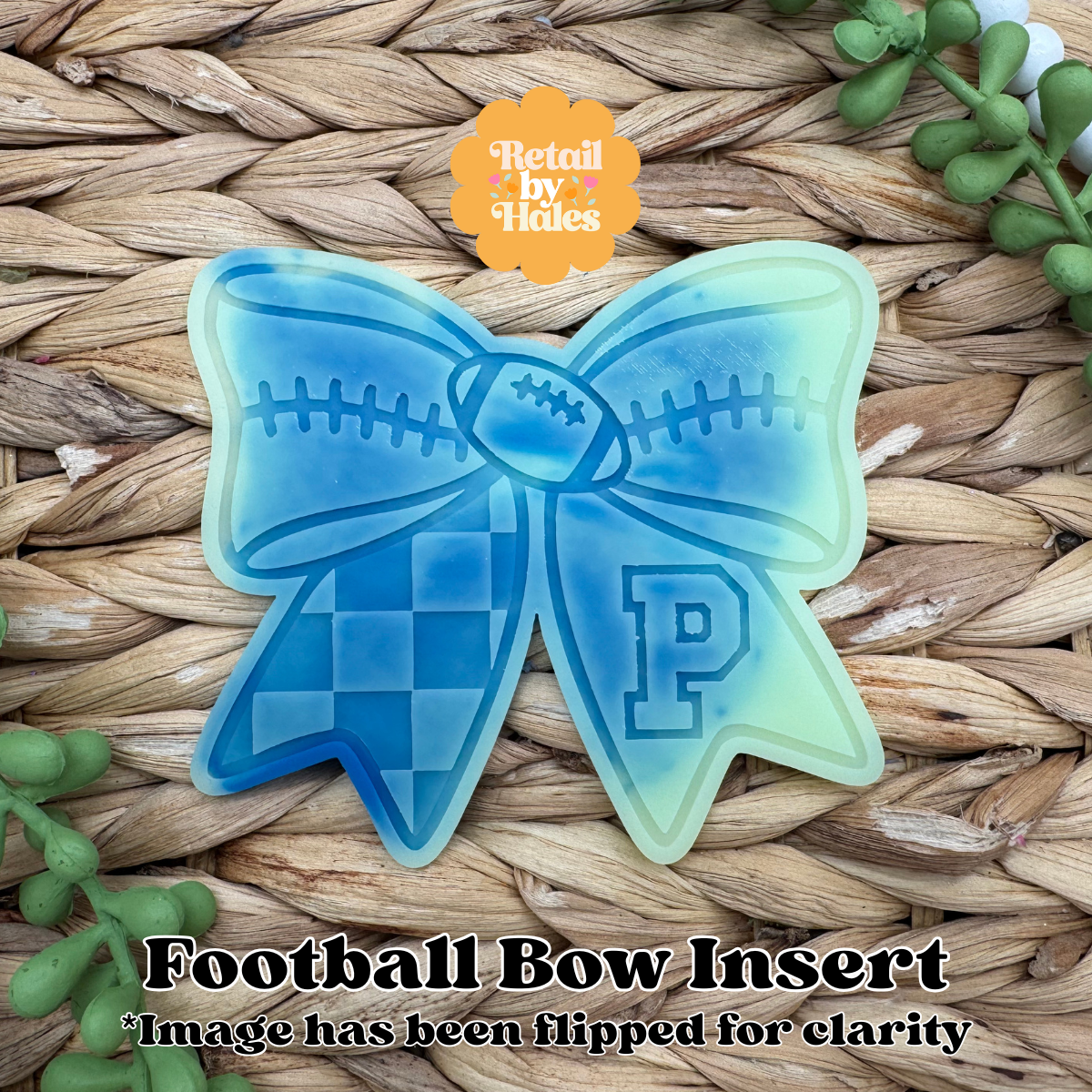 Varsity P Football Bow Insert Freshie Mold