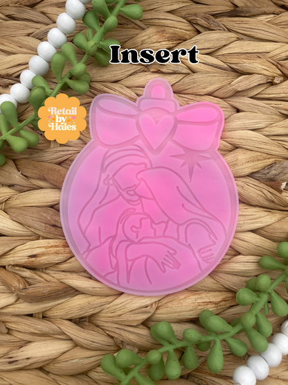 Joseph, Mary, & Jesus Nativity Christmas Ornament Insert Mold