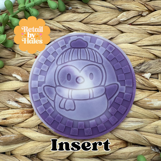 Penguin Round Insert for Circle Freshie Mold